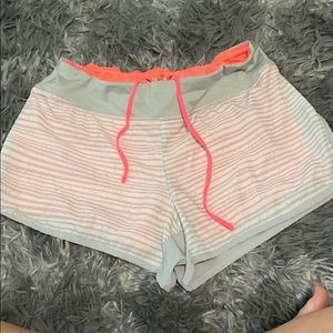 Gray and pink shorts